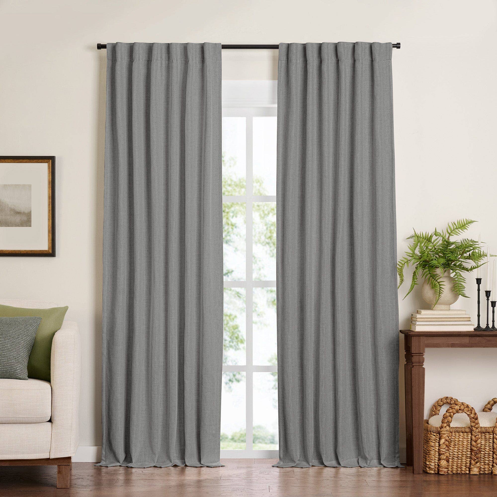 Threadmade Home - Wholesale Curtain - Harrow Solid Texture Blackout Window Curtain Panel4