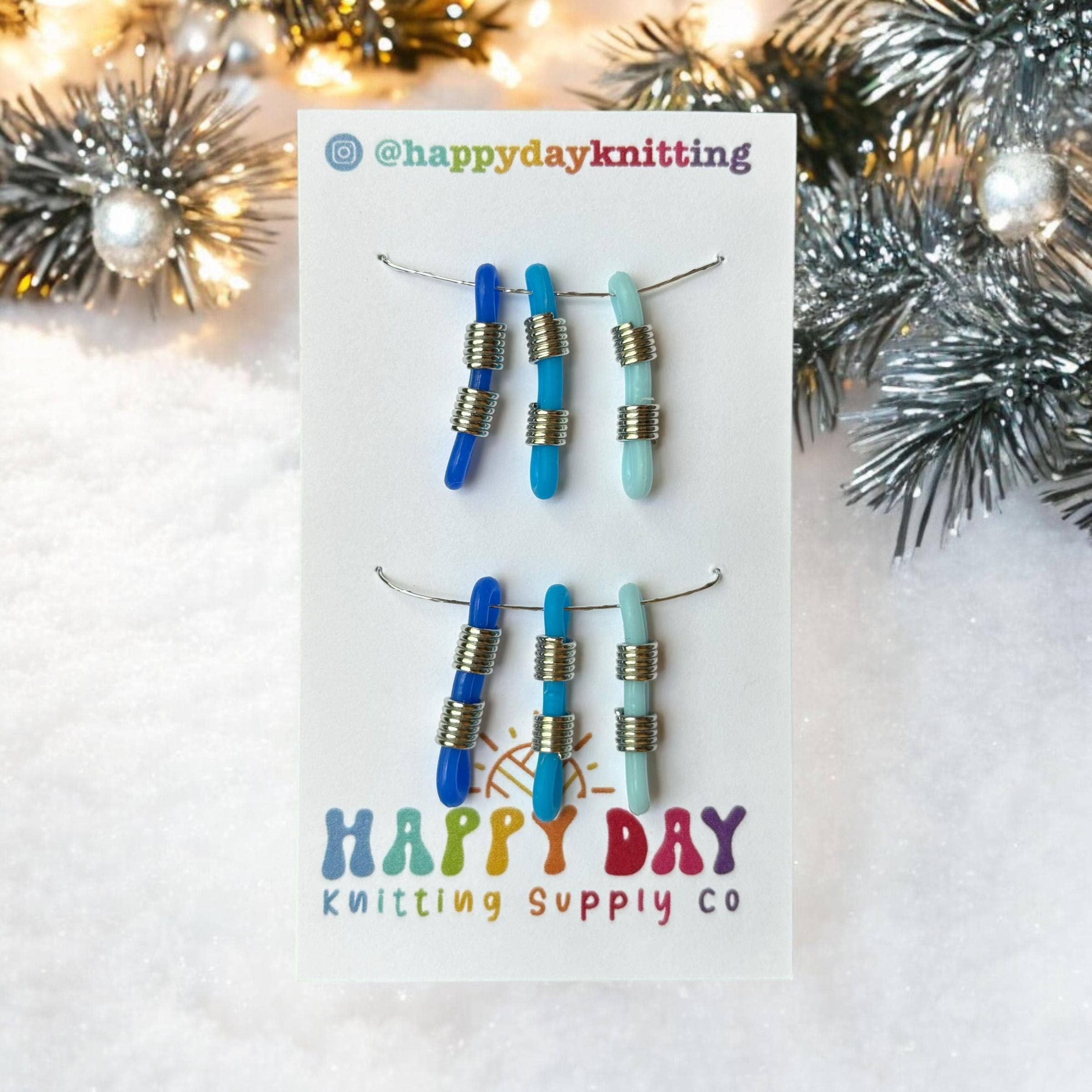 Happy Day Knitting - Wholesale Knitting/Crochet Supplies - Needle Huggers Double Coil Set of 6 for Small Needles #40