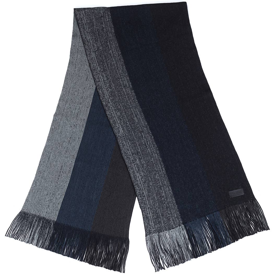 Mio Marino - Wholesale Scarf - Men's - King Striped Knit Scarf1