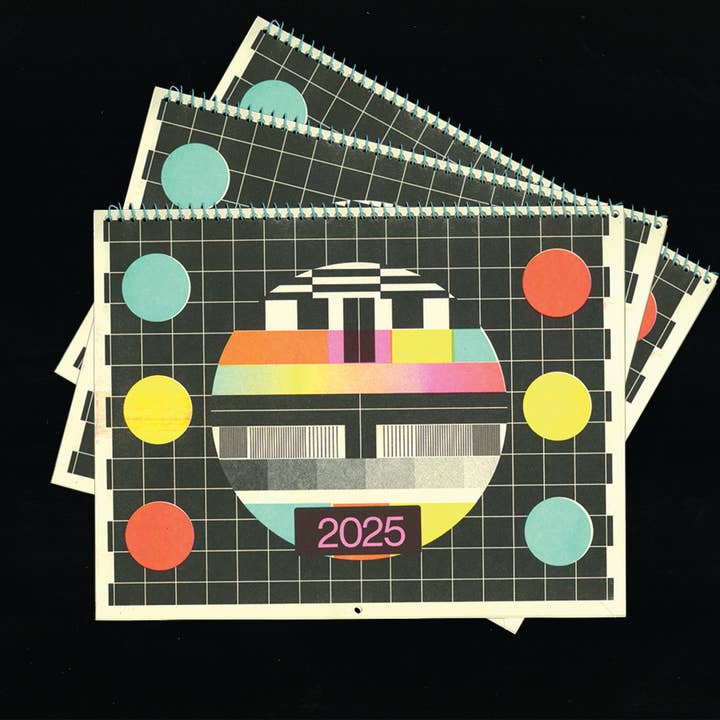 Back of Beyond Press - Wholesale Calendar - Mid-Century Modern Shapes Risograph 2025 Calendar