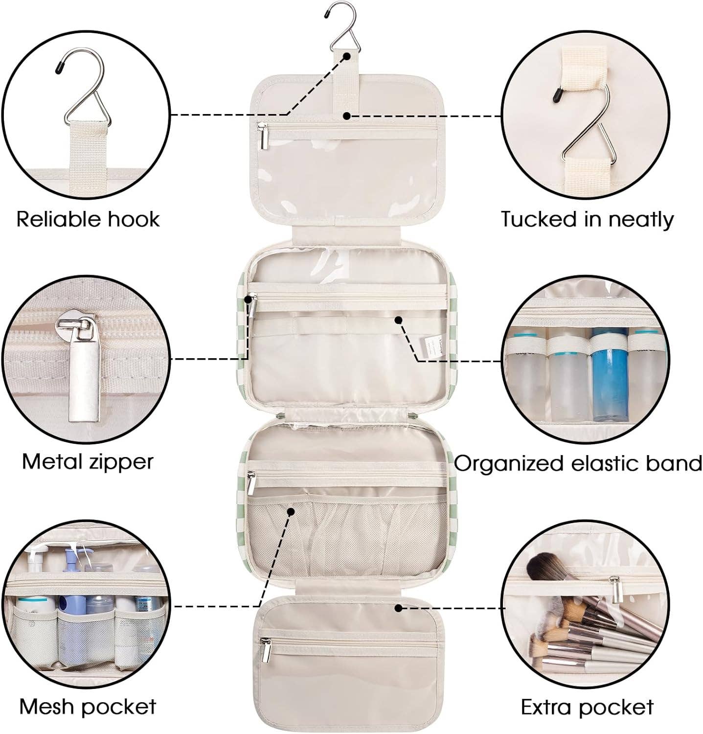 wandf – Großhandel Schmink-/Kosmetiktasche – Hängender Kulturbeutel für Frauen Reise-Make-up-Tasche111