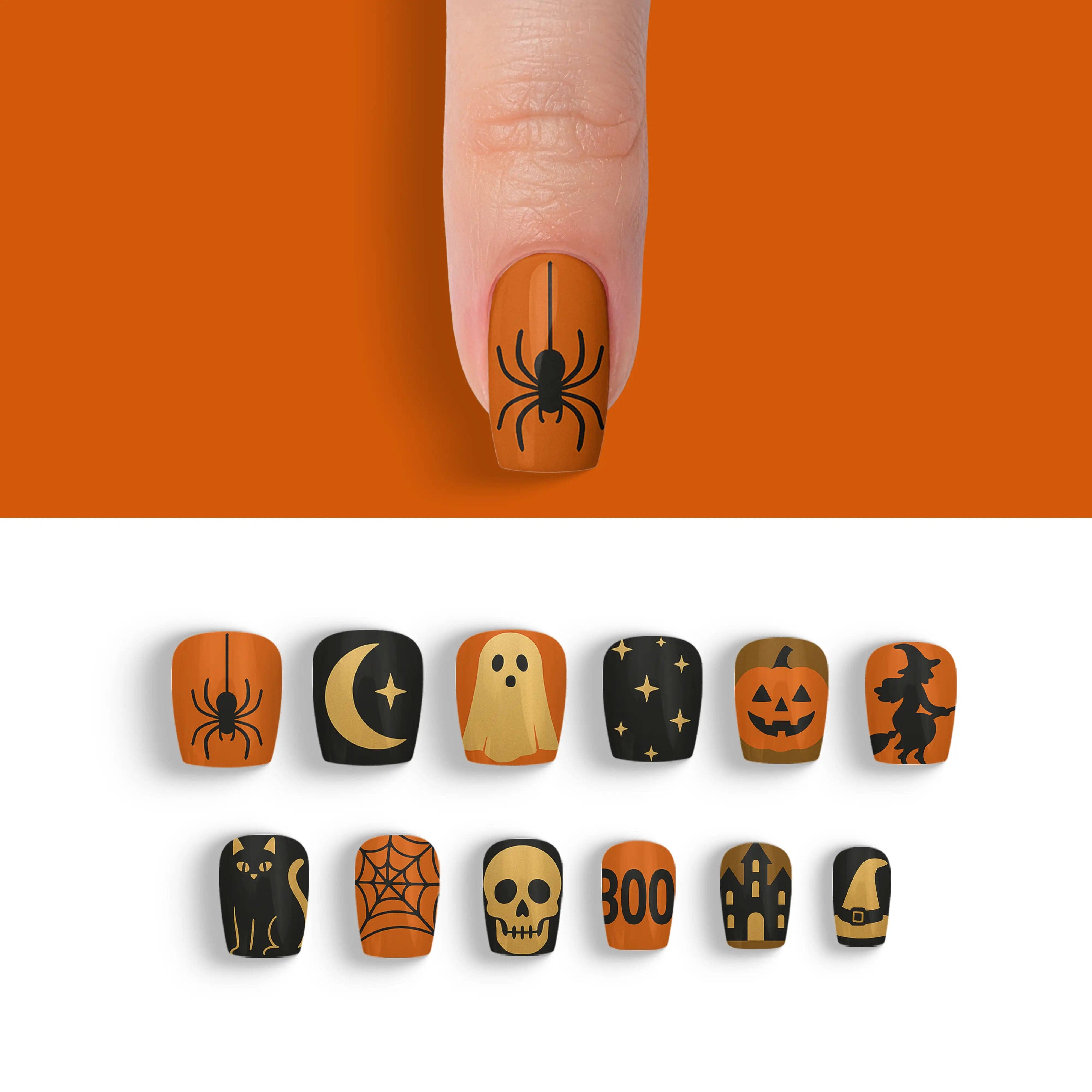 FYNE BODY - Wholesale Press-on/fake nails - Ghoul's Gold Glamour Halloween Press-On Nails61