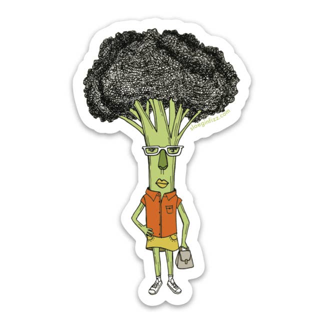 Broccoli Ma'am Vinyl Sticker for wholesale by Sloe Gin Fizz