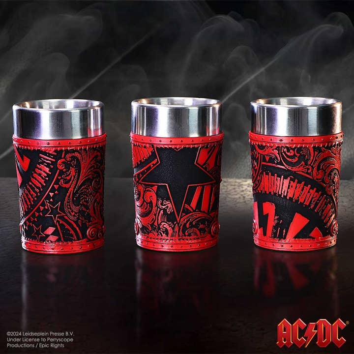 WONDER IMPORTS AUSTRALIA - Wholesale Shot glass - ACDC Logo Shot Glass Set (Set of 3) 8.7cm8