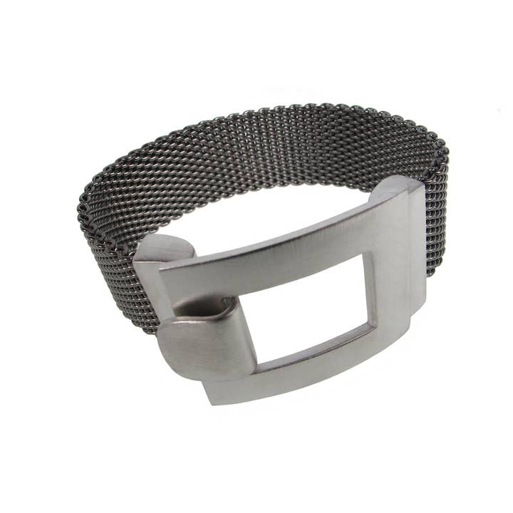 Erica Zap Designs - Wholesale Bangle Bracelet - Flat Mesh Bracelet with Square Hook Clasp1