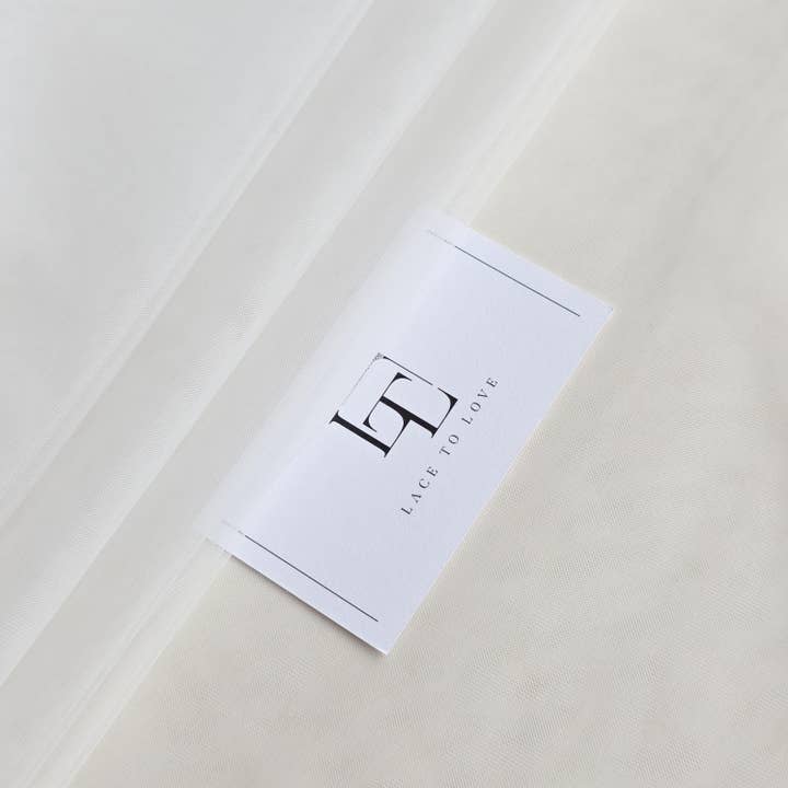 Lace To Love - Wholesale Craft Supplies - Off White Extra Delicate Tulle Fabric for Wedding Dress