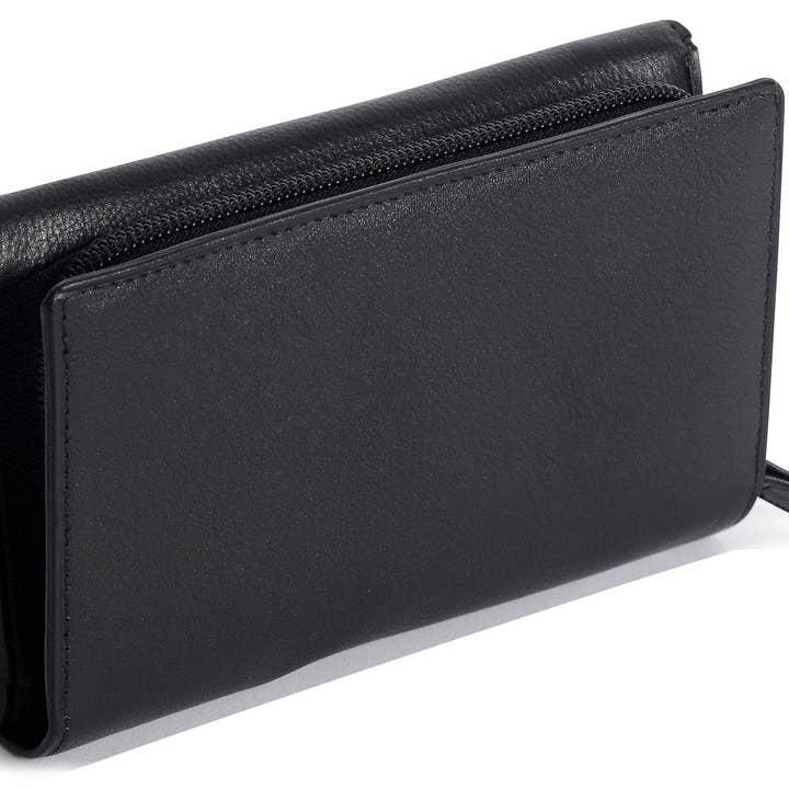 SADDLER - Wholesale Wallet - Women's - Compact Trifold Leather Purse "Eleanor" – Handmade by Saddler | RFID Protected & Gift Boxed | 10 Card Slots & Rear Zip Coin Pocket50