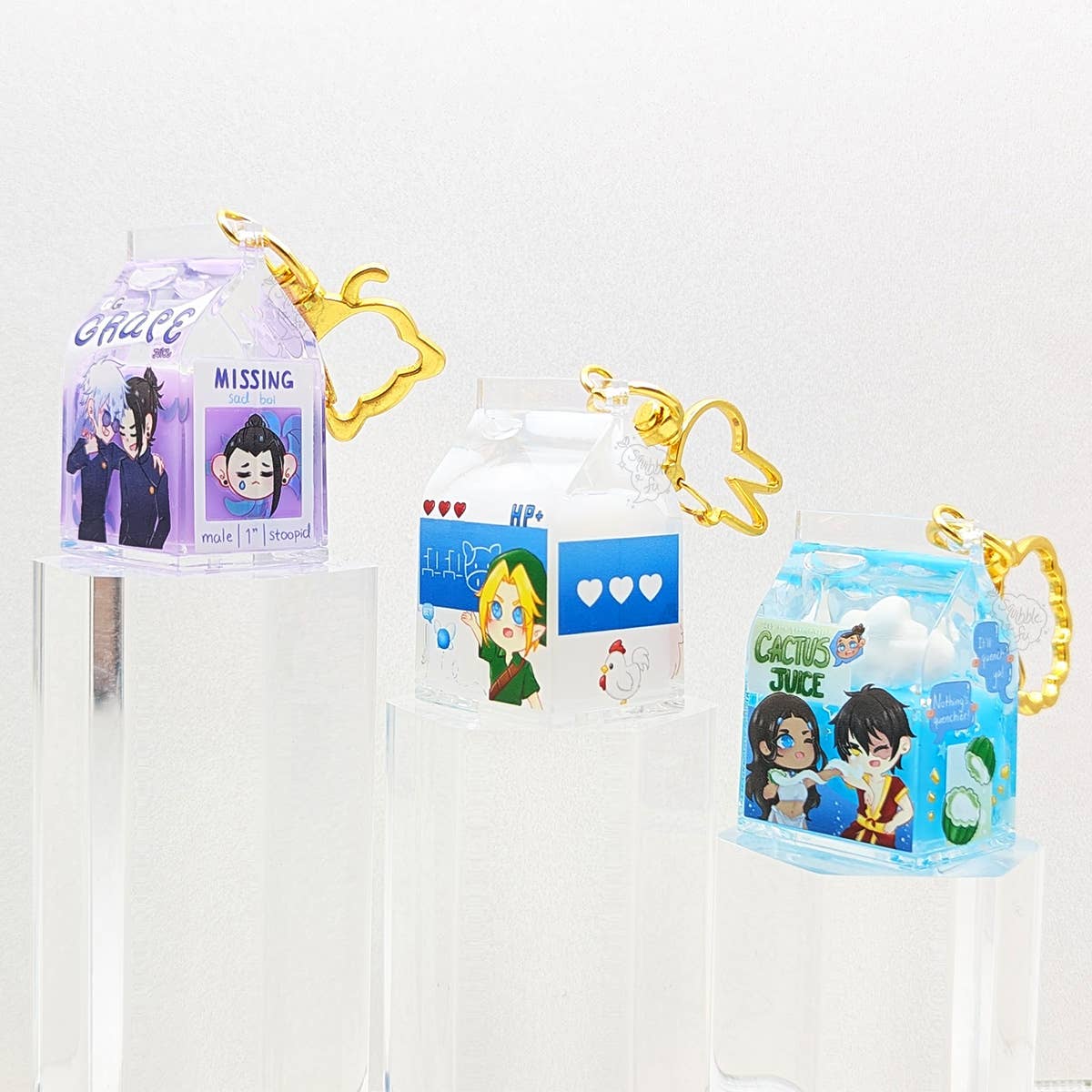 squibblefu - Wholesale Keychain - Women's - LoZ | Lon Lon Milk | Milk Carton Charms5