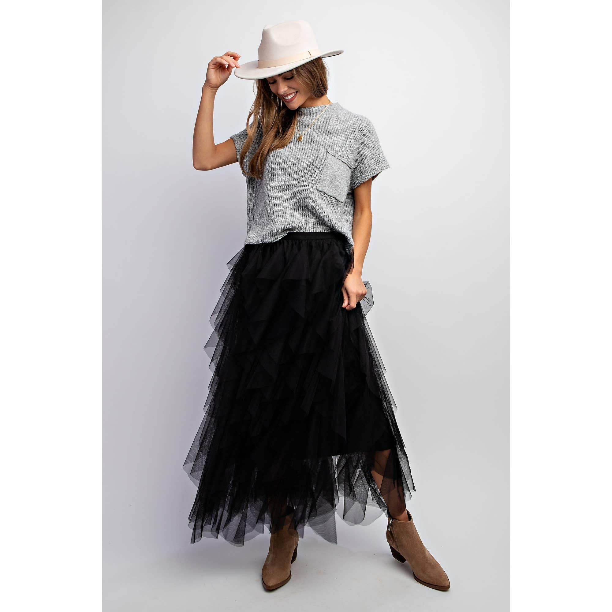 Sweet Generis - Wholesale Skirt - Women's - CASCADING TULLE MESH LAYERED MAX SKIRT8
