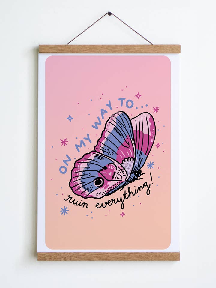 Ruin Butterfly Print for wholesale by Stay Home Club