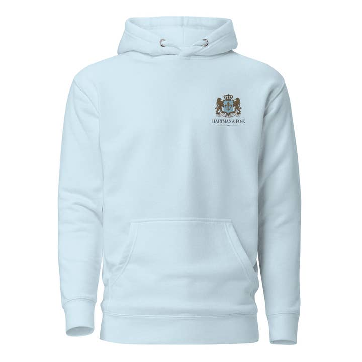 H&R Signature Unisex Hoodie in Babyblauw voor wholesale door Hartman & Rose