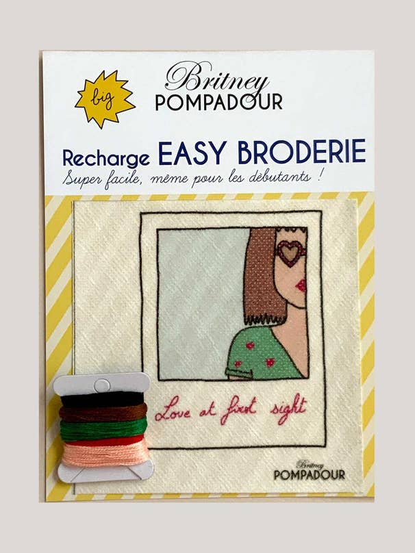 Big Refill Easy Embroidery - Polaroid love at first sight for wholesale by Britney Pompadour - Broderie - Embroidery kit
