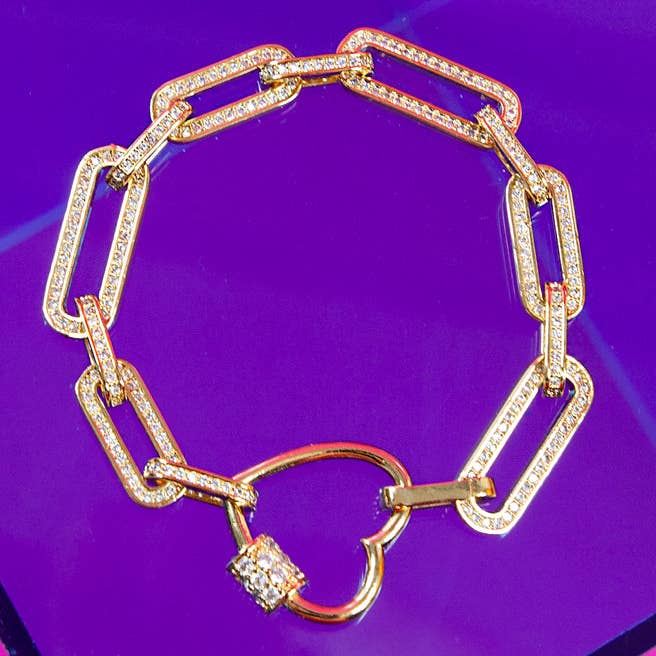 Heart Carabiner Bracelet for wholesale by VidaKush