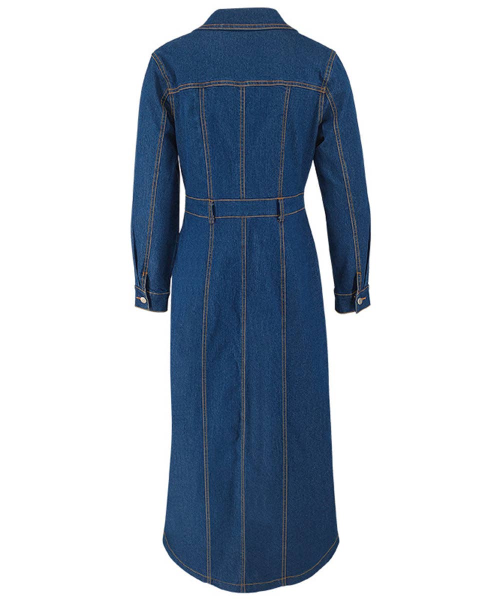 Aria Romance – wholesale Klänning - Dam – Knappfram Denimskjortklänning10