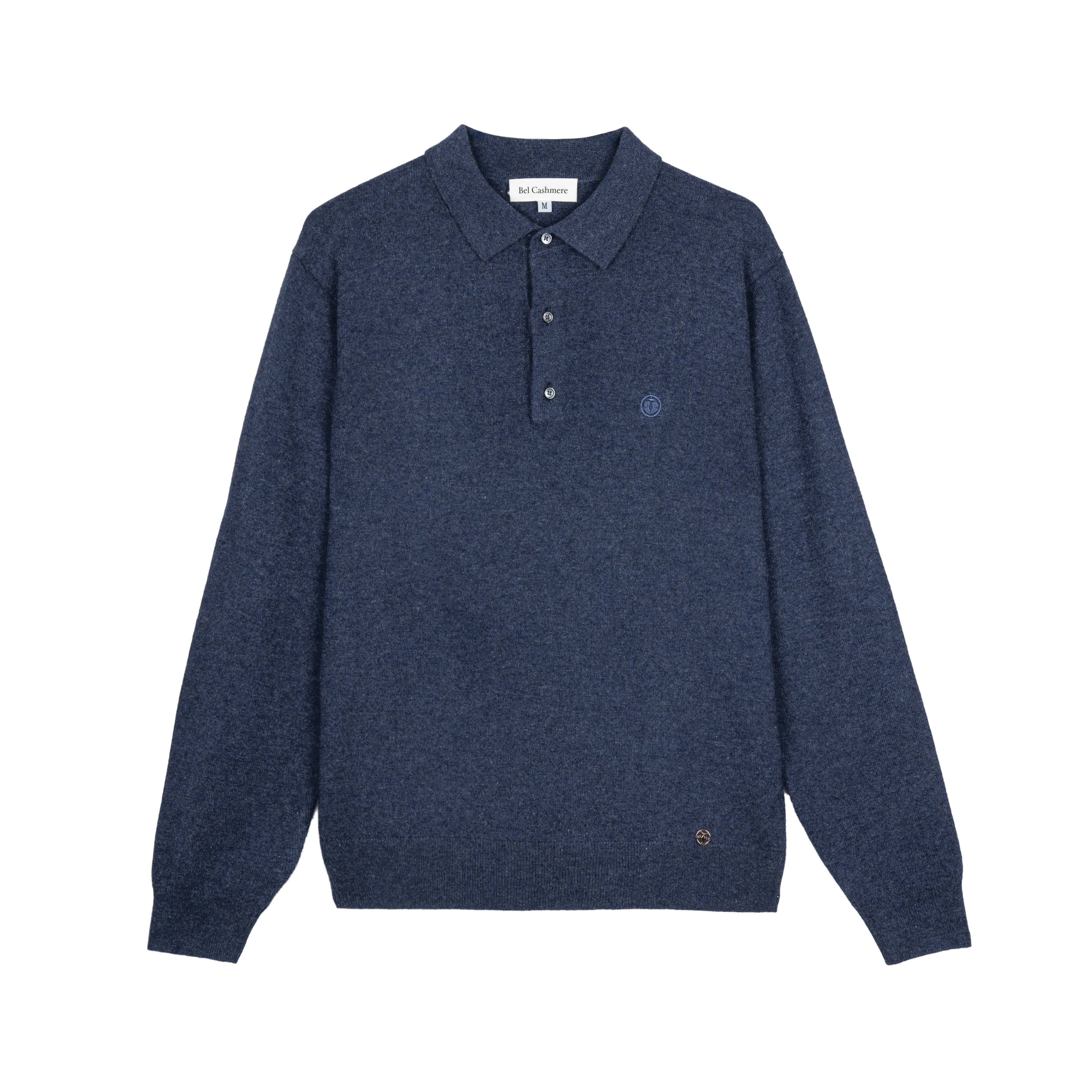 Bel Cashmere S.C. – wholesale Pikétröja – Herr – Herrtröja i kashmir med krage Röd2