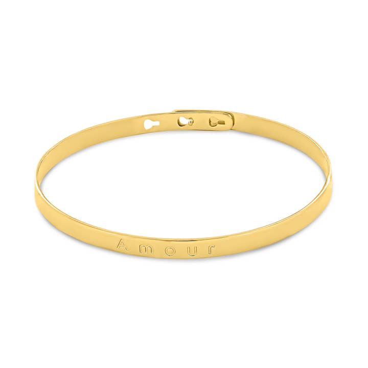 Bracciale Amour placcato in oro giallo per la vendita all'ingrosso da parte di Enomis
