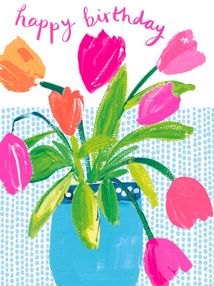 VASE DE TULIPES D'ANNIVERSAIRE pour la vente par Paper Salad