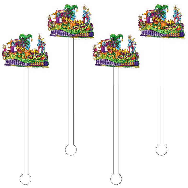 BÂTONNETS À MÉLANGER EN ACRYLIQUE JOKER MARDI GRAS pour la vente par XO ACRYLICS | ACRYLIC STICKS