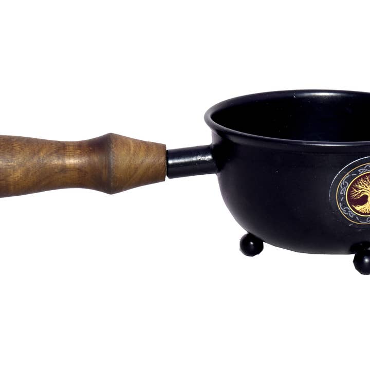 Metal Smudge Pot (3 in.) - Tree of Life for wholesale by Designs by Deekay Inc.