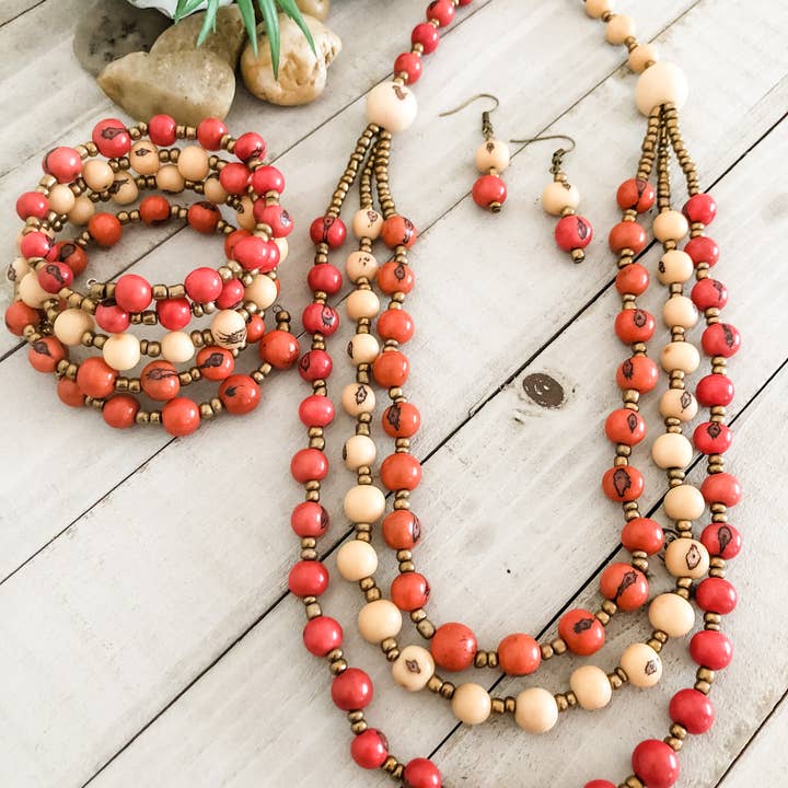 Oahu Necklace/Earring/Bracelet Set (Copy) for wholesale by Costa Sierra