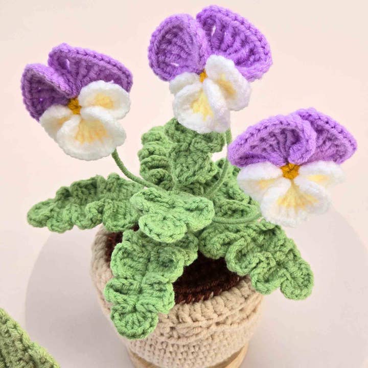 TOMOPOD LLC - Wholesale Stuffed/Plush Toy - Kids & Baby - Crochet Flowers, Flowers in a Pot Bouquet for Mom