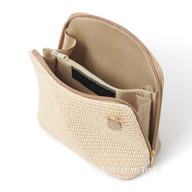 MONTTE DI JINNE - Vente Sac à bandoulière – femme - Petit sac bandoulière carré en raphia et cuir fait main en Italie10