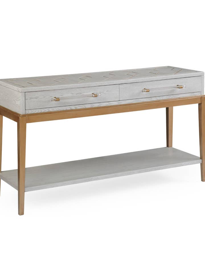 Perrine Wood Console Table for wholesale by Bassett Mirror Co