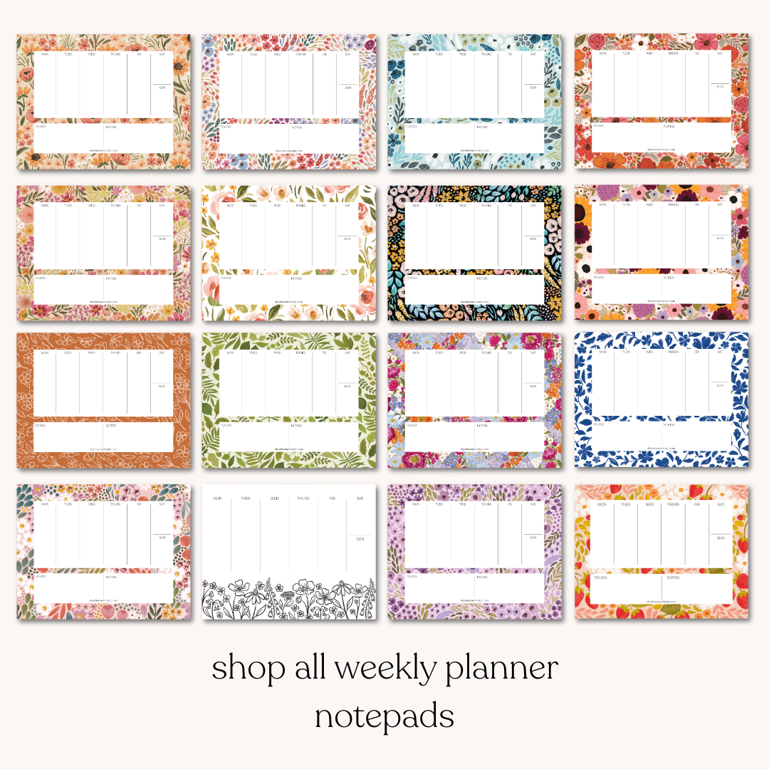Elyse Breanne Design - Wholesale Planner - Countryside Blooms Weekly Planner Notepad2