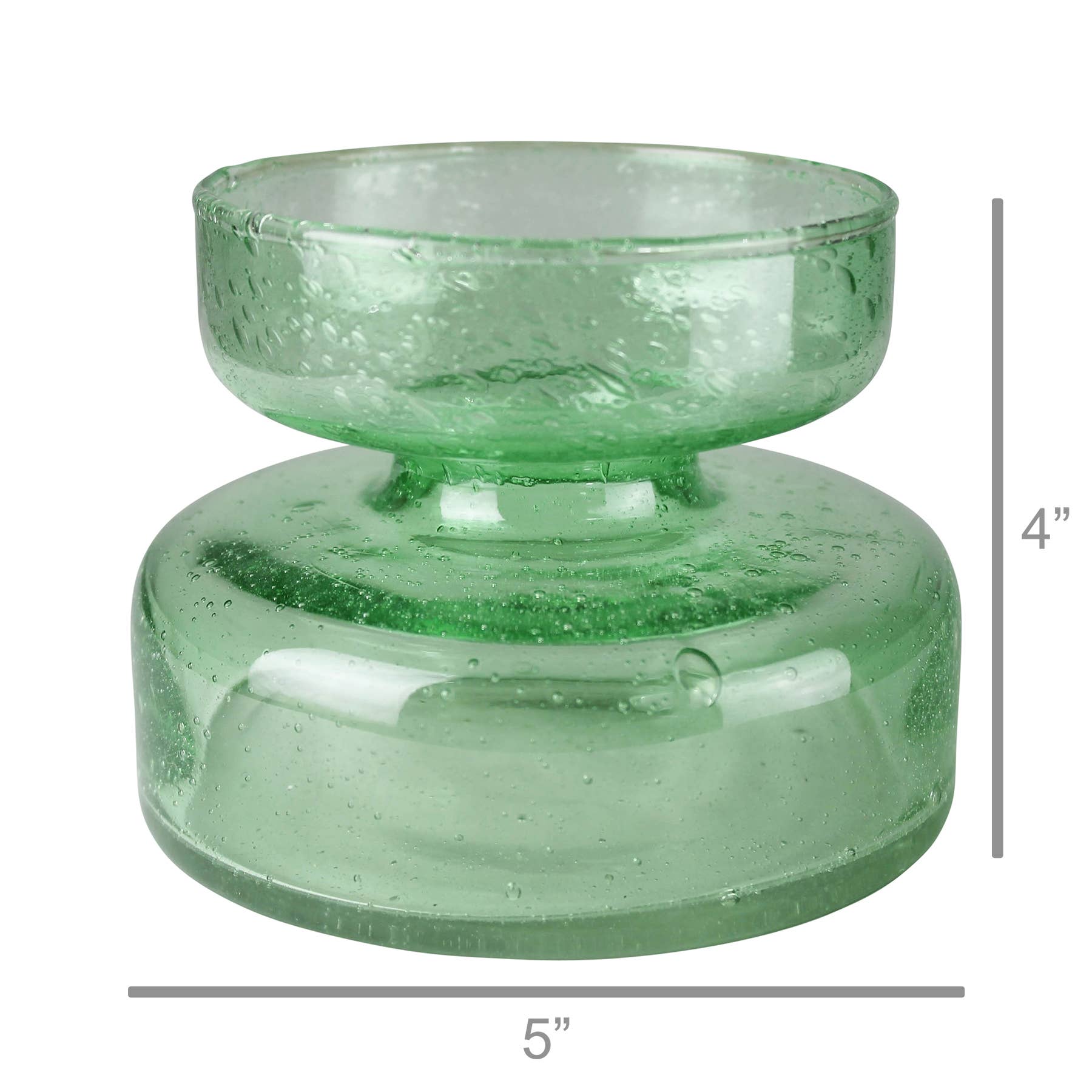 HomArt - Vente Vases - Vase à bulbe en verre semé, vert1