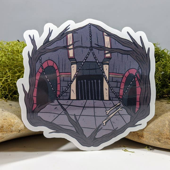 The Darkest Dungeon Depths D20 Dice Sticker - 2.5" for wholesale by Mimic Gaming Co