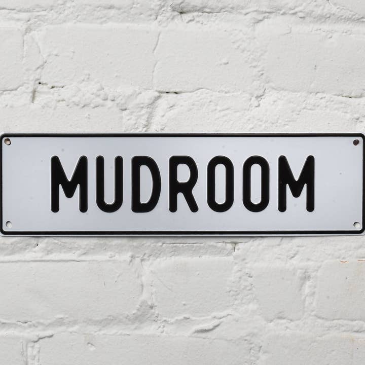 Mudroom Aluminum Sign for wholesale by Crooked & Spur