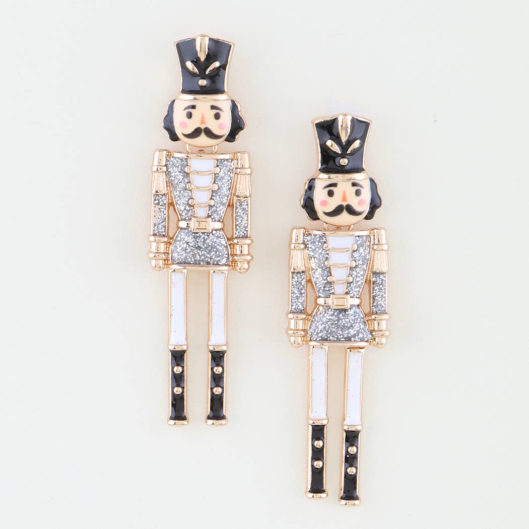 3AM BY H&D ACCESSORIES - Wholesale Dangle Earrings - Glitter Nutcracker Drop Earrings2