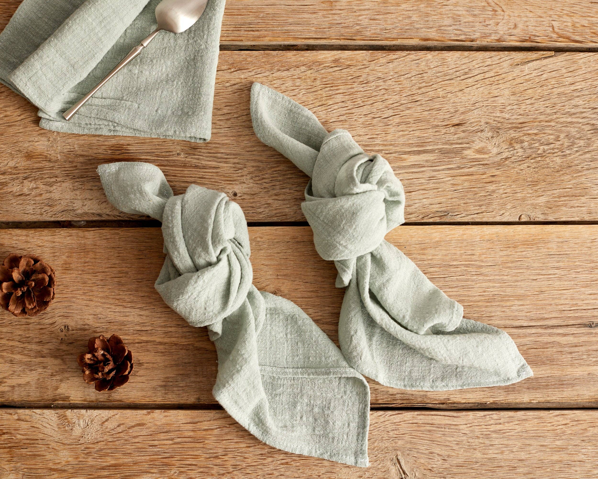 What a Host Home - Wholesale Dinner & cloth napkin - Ona Sage Cotton Gauze Table Napkin Set of 40