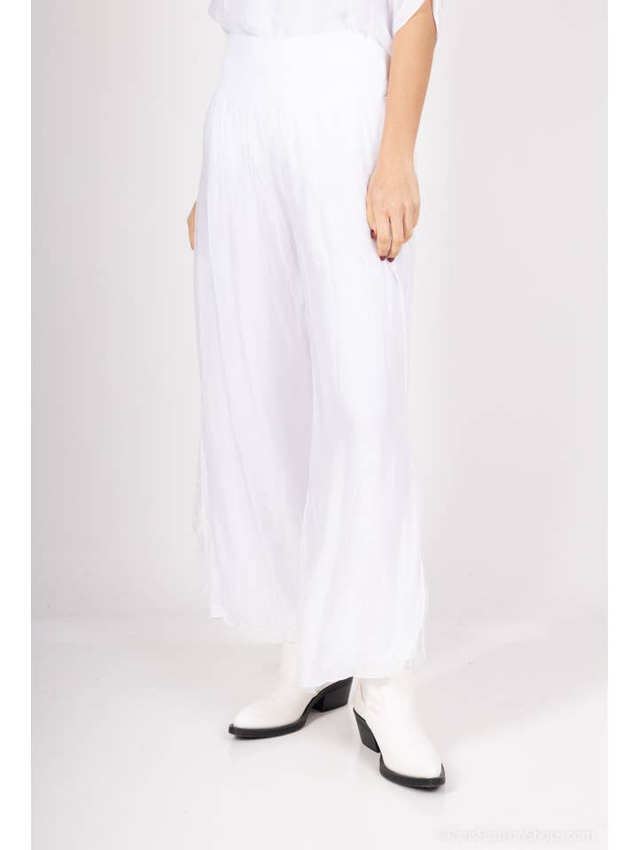 Shyloh - Wholesale Pants - Women's - Silk pants open on the sides at the bottom 20464