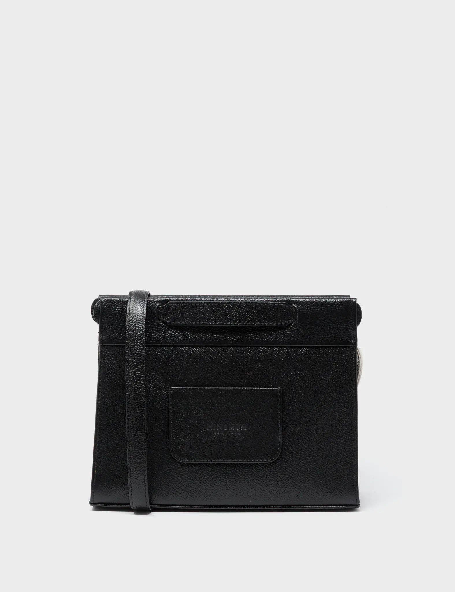 Min & Mon - Venta al por mayor Bandolera - Mujer - Bolso Bandolera Pequeño de Piel con Estampado Animal Vali - Aplique de Ojos Asa Ajustable3