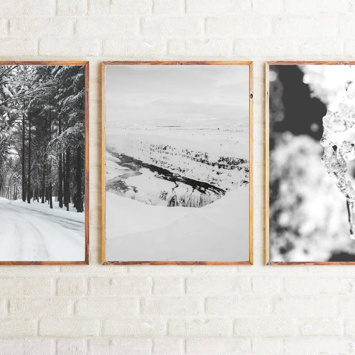 Vinterindstillinger Fotografering Værelse Simple Wall Decor 3 Print Set for engroshandel hos WinsterCreations™