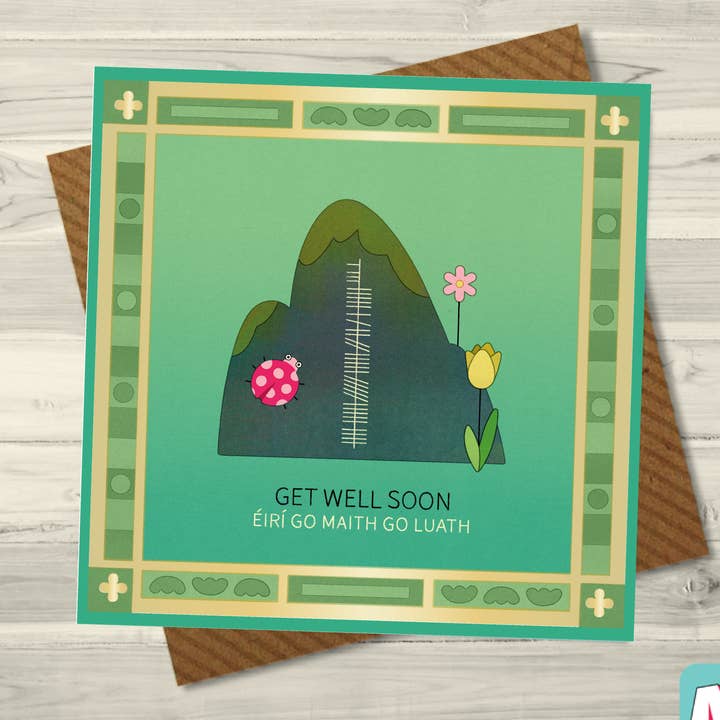 Get Well Soon Ogham Card for wholesale by Maktus