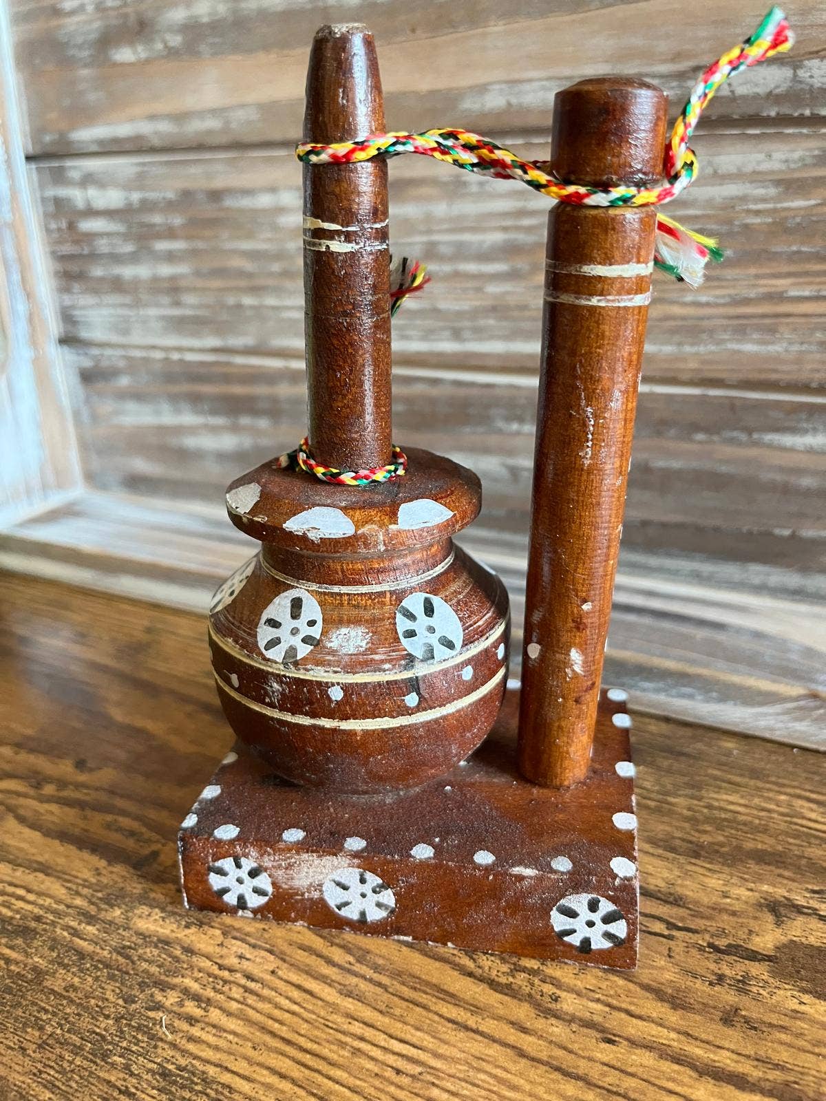 Magnifique Hearts - Wholesale Desk Decor - Kids & Baby - Last Act:  Ethnic Wooden Dahi Handi for Home Decor 6''X3.5''0