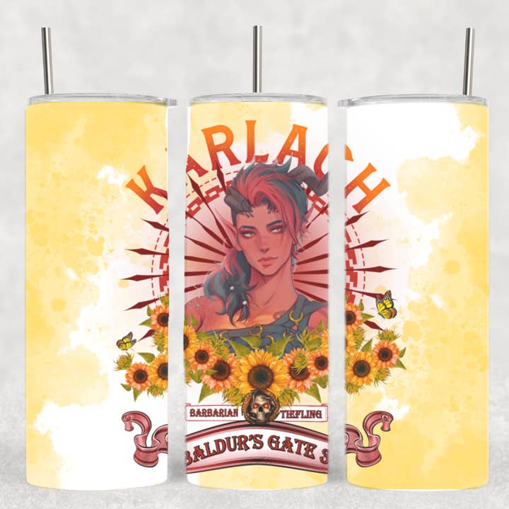 Tiefling Barbarian BG3 Video Game Inspired Tumbler for wholesale by The Geek Boutique