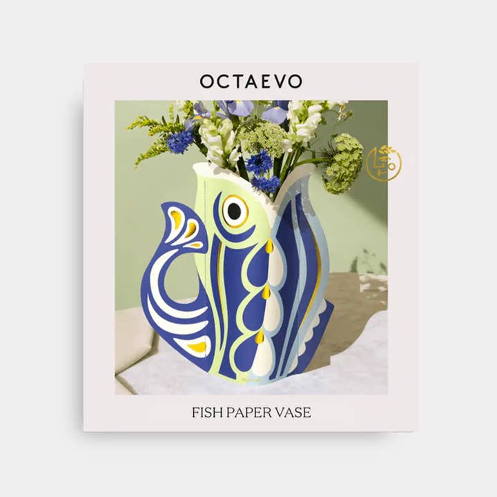 54 Celsius – wholesale Vase – Octaevo Paper Vase Fish Blue