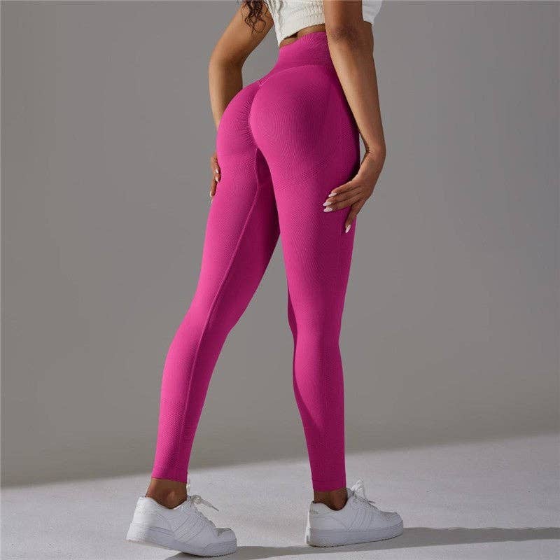 FurDecoration – Engroshandel Sports-/loungeleggings – til kvinder – Seamless træningsleggings med jacquard og effektfuld peach butt lift8