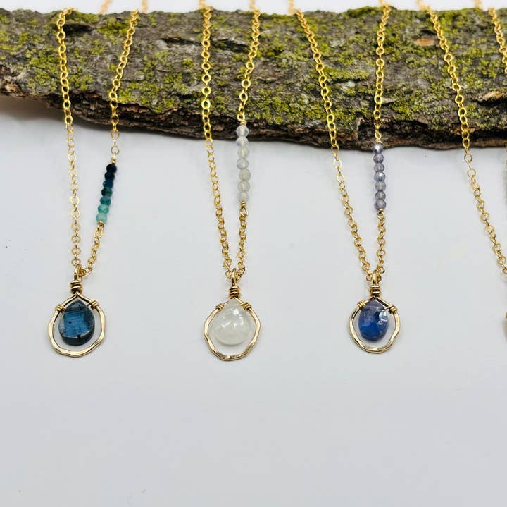 Rachel Renee Jewelry - Wholesale Pendant/Charm Necklace - ALICIA Freeform Gemstone Necklace With Embellishment9