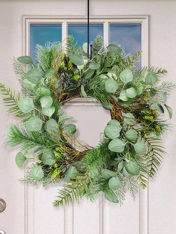 Eucalyptus Hedgerow Wreath 50cm for wholesale by Dibor