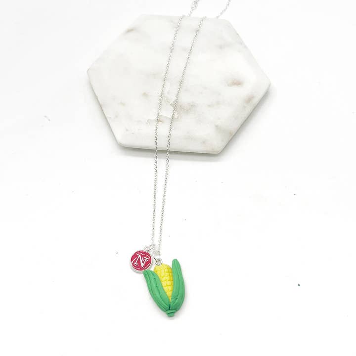 Baubles by B - Wholesale Pendant/Charm Necklace - Nebraska University Cornhuskers NU Charm Necklace Football2