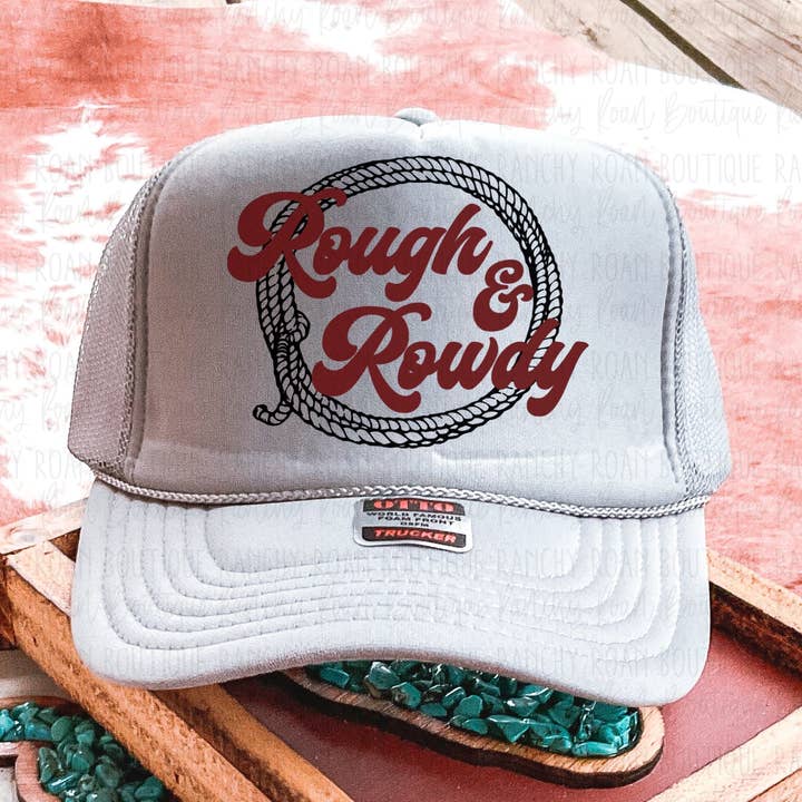 Trucker-Mütze aus rauem und robustem Westernschaum mit Vorderseite für den Großhandel von Ranchy Roan Boutique