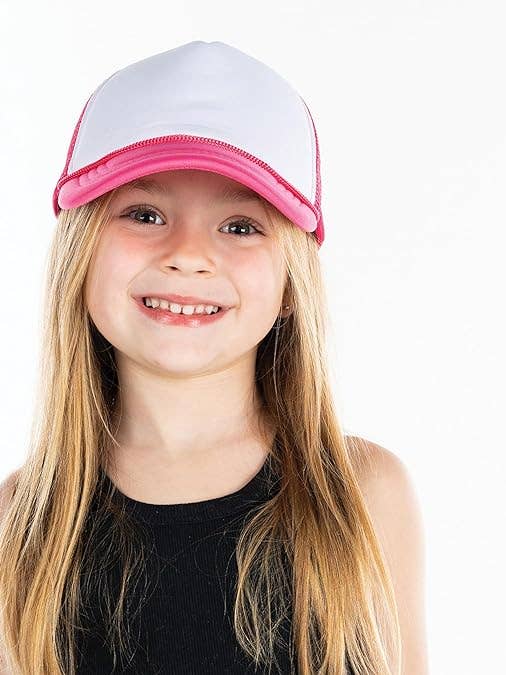 Foam Trucker für Kinder: Hot Pink/Weiß für den Großhandel von Funky Junque
