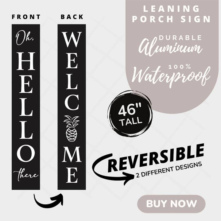 9th Letter Press - Wholesale Outdoor Sign - Hello There Porch Leaner Welcome Sign2