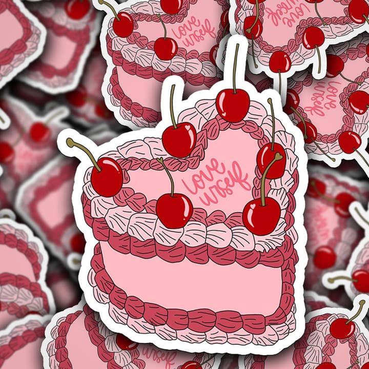 Vinylsticker Love Urself Cherry Cake voor wholesale door Sonny Rising