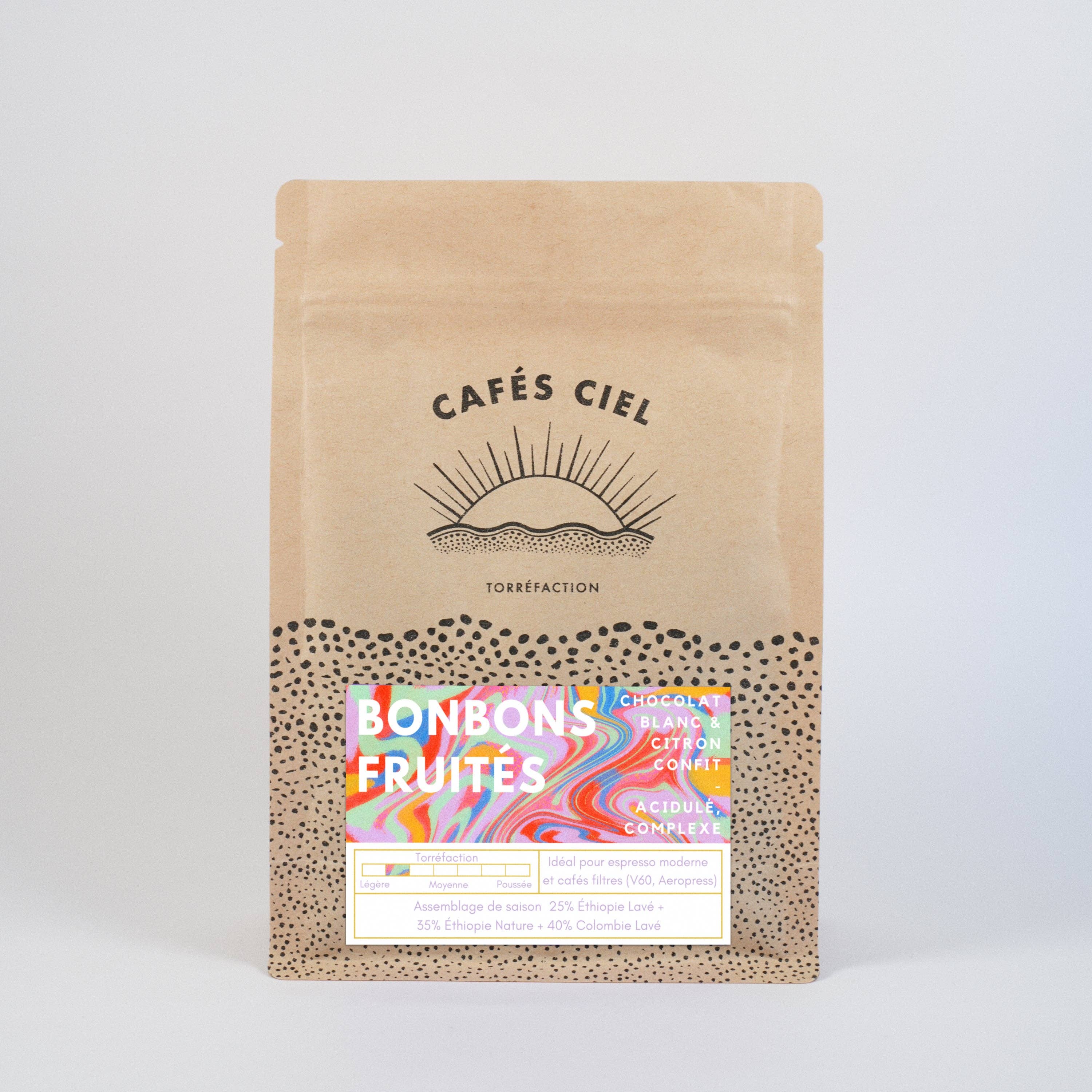 CAFES CIEL - Vente Grains de café - BONBONS FRUITÉS - Assemblage0