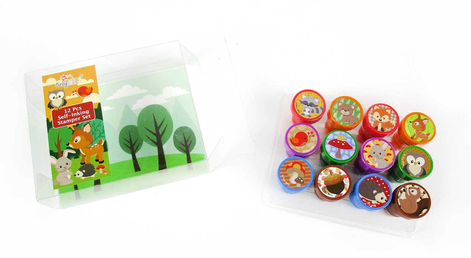 Tiny Mills - Wholesale Rubber/Decorative Stamp - Kids & Baby - Woodland Critters Stamp Kit for Kids2